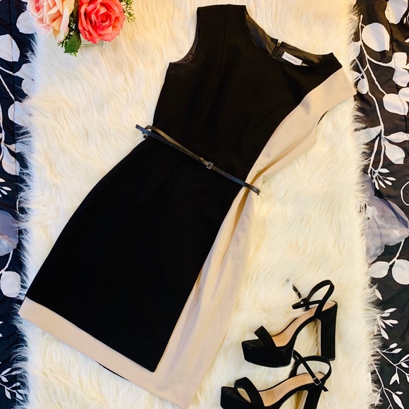 Calvin Klein Dresses & Skirts - 𝑪𝑲 𝑺𝒍𝒆𝒆𝒗𝒆𝒍𝒆𝒔𝒔 𝑩𝒆𝒍𝒕𝒆𝒅 𝑫𝒓𝒆𝒔𝒔